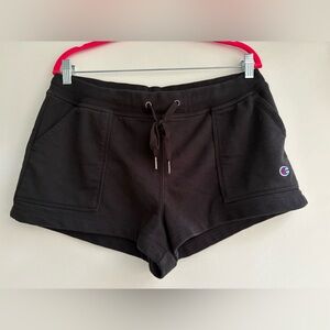 Champion black cotton shorts with pockets